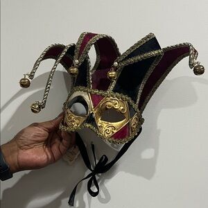 Intricate Jester Mask with Bells
